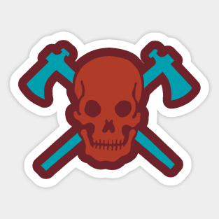 Skull Tomahawk Sticker